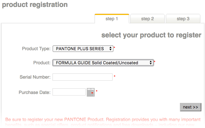 Pantone Color Manager - register online