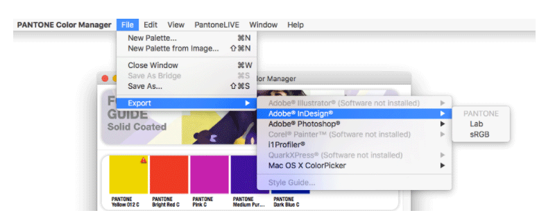 Sådan eksporterer du pantone til Adobe programmerne