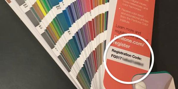 Pantone color Guide registration code