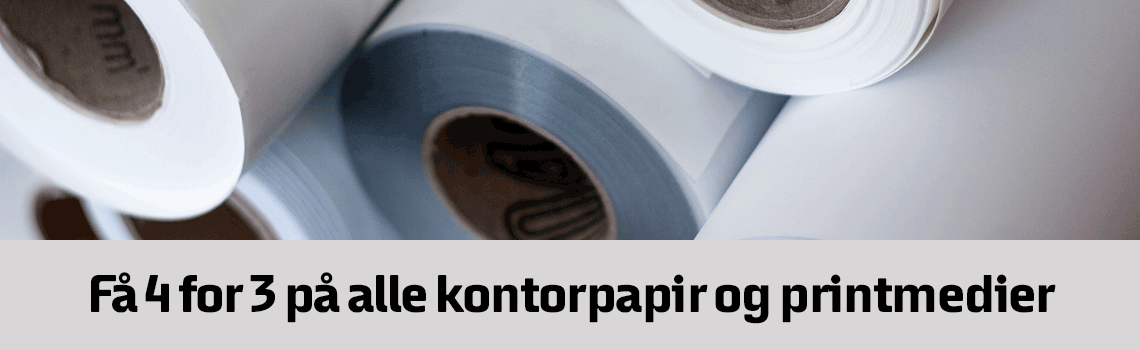 4 for 3 på kontorpapir og printmedier