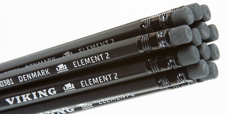 Viking Element 2 blyant med viskelæder