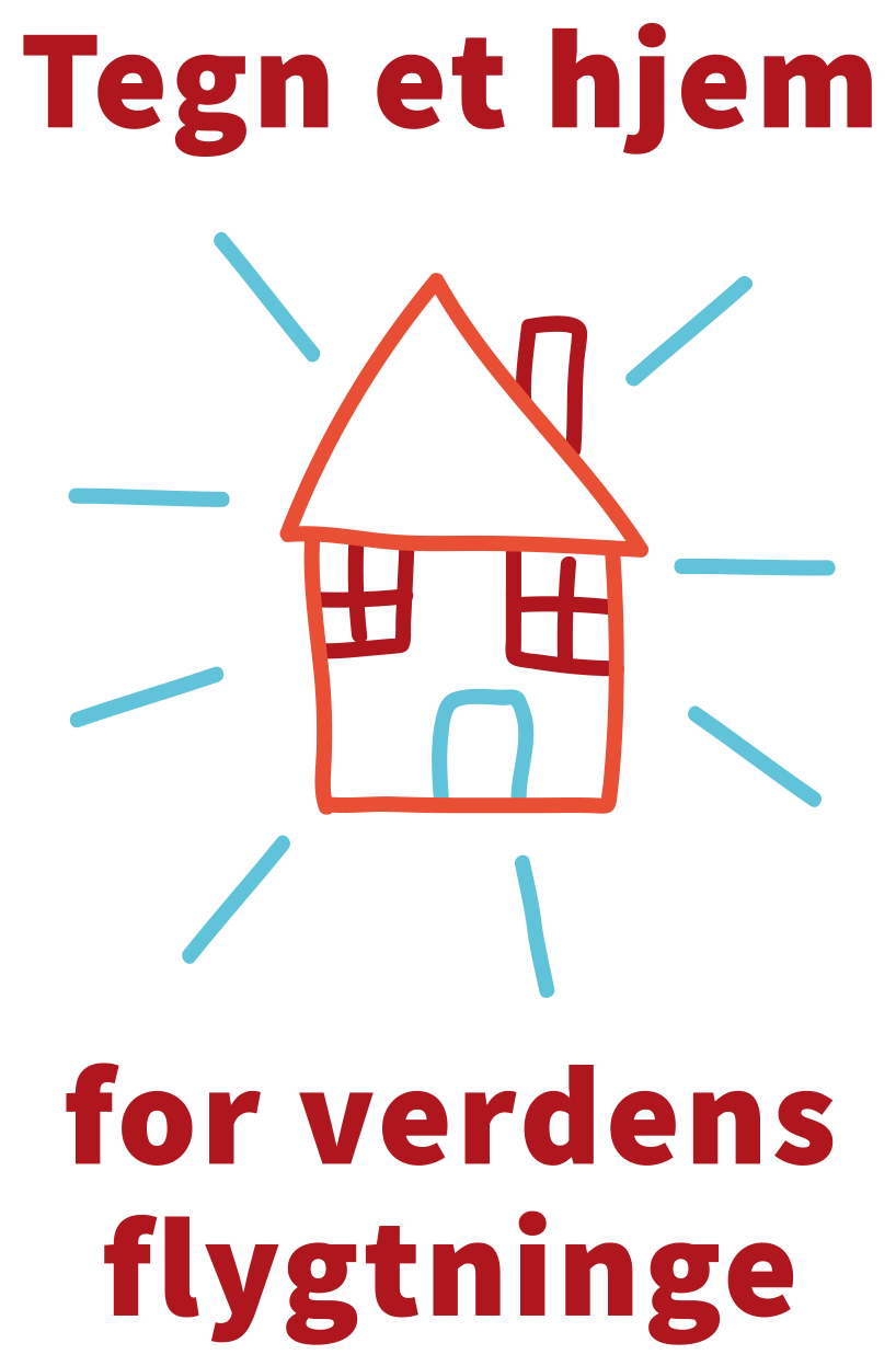 Tegn et hjem - Spar penge på tegnegrej her og støt Dansk Flygtningehjælp