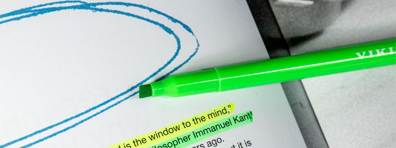 Vita highlighter overstregningstusch fra Viking