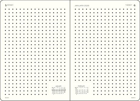 Leuchtturm1917 2026 kalender med dagsoversigt - en dag pr side