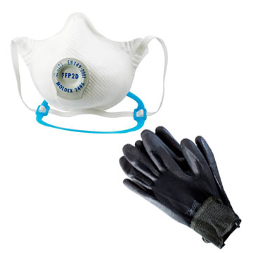 Sikkerhedsmasker og handsker