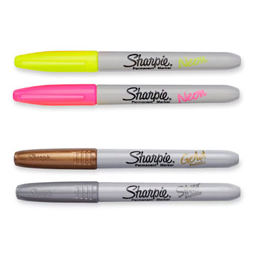 Sharpie metallic og neon marker