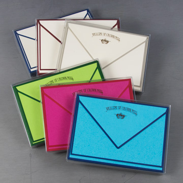Colored edges kort og kuverter